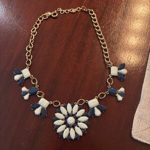 elegant blue and white necklace